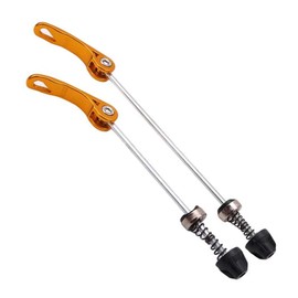 VOANZO Wheel Hub Front and Rear Wheel Skewers Quick Release Bolt Lever for Road Bike Mountain Bike MTB (Gold)