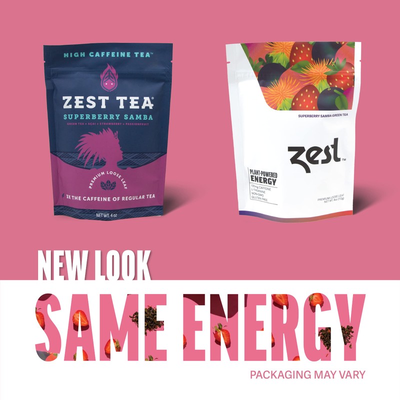 Zest 135mg High Caffeine Energy Loose Leaf Blend - Superberry