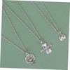 LIFKOME 3pcs Basketball Pendant Necklace Chain Silver Chain Men Necklace