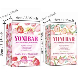 Peach & Strawberry Soap Set, 2 Moisturizing Bars with 2 Foaming Nets, Hydrating Body Wash for Dry Skin, Soothing Body Care Products for Women