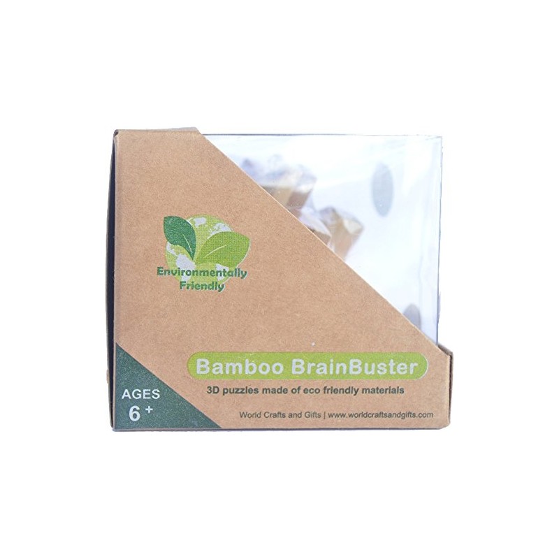 Fridolin 17463 Large Bamboo-Wood Brainteaser Puzzle