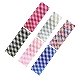 Totority 6sheets Decorative Stickers Multi-Function Face Gems for Scrapbooking Journals and Crafts Random Color Delicate Material Safe for Creative Projects