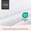 FAUNNA 600TC 100% Cotton Pillow Protectors, Queen Size (20x30), 4