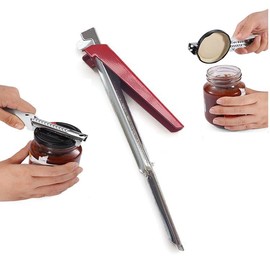 LALOCAPEYO Can Opener Bottle Opener Stainless Steel,ar Lid Opener Kitchen Gadget Accessories,Jar Opener Adjustable,Multifunctional Lid Opener for Weak Hands Seniors (red)