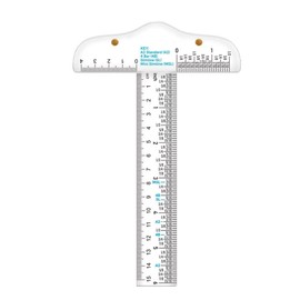 Clear Acrylic T-Square Ruler, Drafting T Square, Drafting Tools, T Ruler Transparent Crafting and Drafting Graduated T-Ruler Inch Metric T-Square Measuring Scale Rule Drafting Tools and Kits (6")
