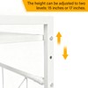 Kaixin Rabbit Extensible Microwave Oven Stand, Adjustable Metal Storage Shelf,