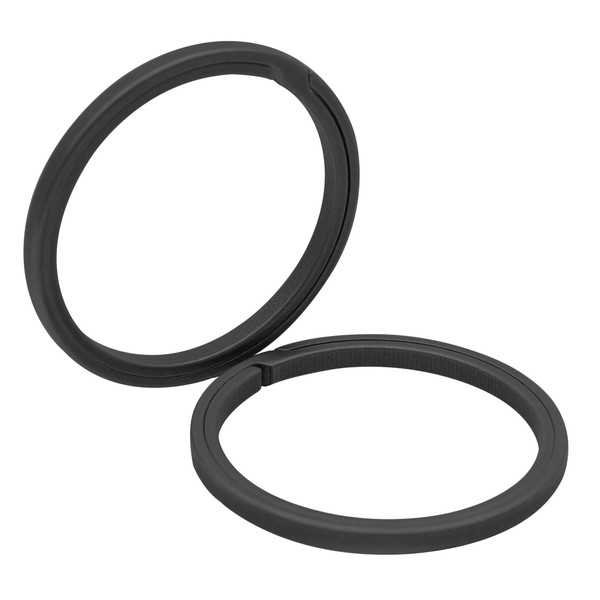 KCFEV Black Key Ring, 2 Pieces Titanium Side Pushing Key