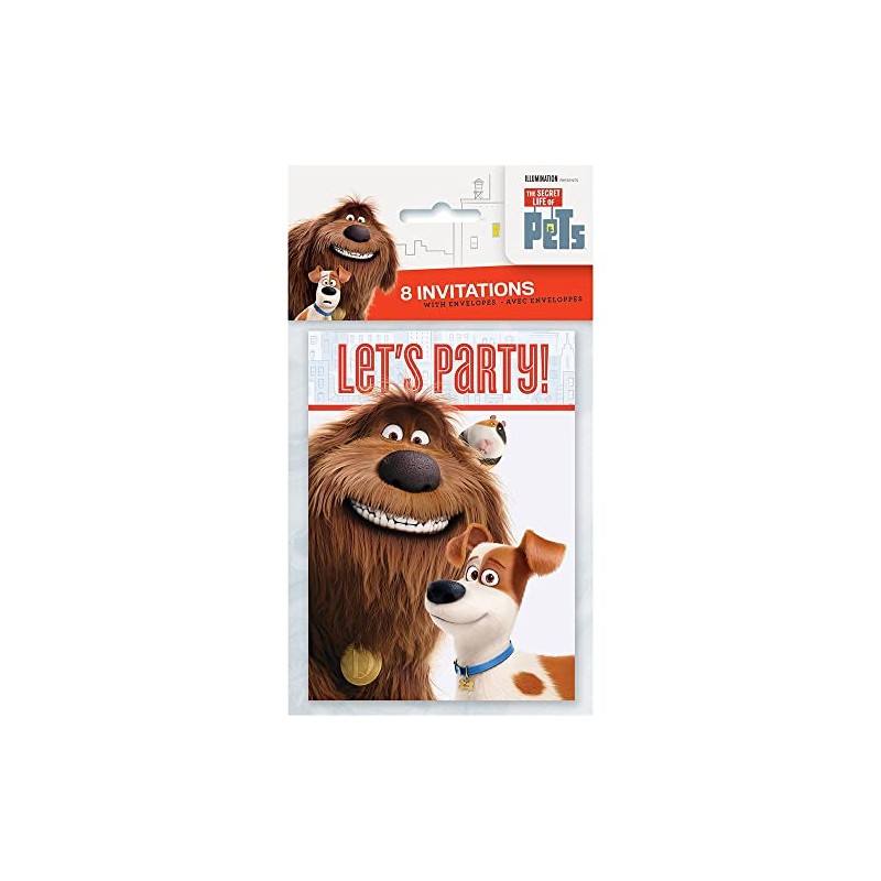 Secret Life of Pets Party Invitations - 5.5” x 4”,