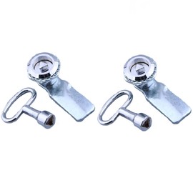 Electric Cabinet Door Lock, 2 Pcs Zinc Alloy Gas Meter Box Cam Lock with Key, Multifunction Meter Box Latch Kit for Wheelie Bin Elevator (Triangle Socket Key)