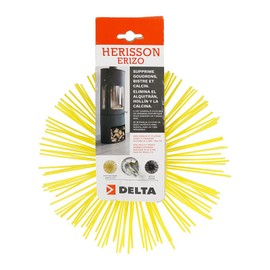 Ruecab Chimney Brush - Standard Female Thread of M12mm - Synthetic Bristles - Suitable for Unsheathed Pipes and Drain Cleaning - Ø 250mm