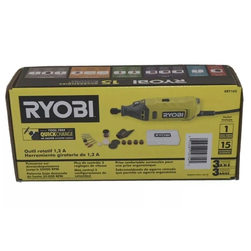 RYOBI RRT100 1.2 Amp Rotary Tool With 1 Attachment /