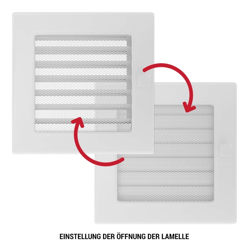 KRATKI ventilation grille fireplace grille 17cm x 17cm graphite with