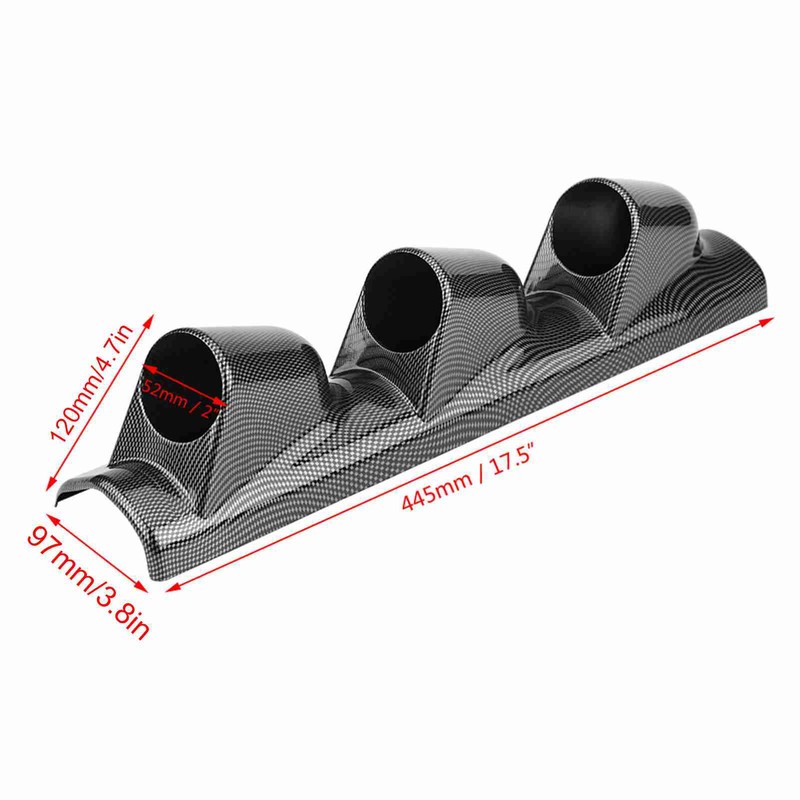 52mm 2 Inch Universal Triple 3 Holes Meter Gauge Pillar