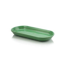 Fiesta Dinnerware Bread Tray Plates | Fiestaware Dinnerware Set of Platters | Food Serving Dishes for Dinner Luncheon Meals for Home Kitchen Bistro Restaurant | 12 by 5.75" | Meadow Green | Set of 6