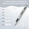 YWPXSN White & Black Acrylic Markers Sets, 12 Pcs Brush