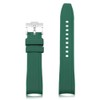20mm/22mm Curved Lug End FKM Rubber Strap Watch Band For Men & Women for Sports & Dive Watches-Replacement （20mm Green）