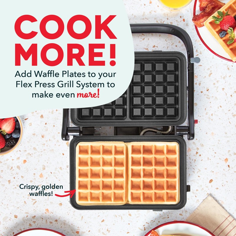 Double Waffle 2-Plate Pack for MultiMaker Flex Press Grill System