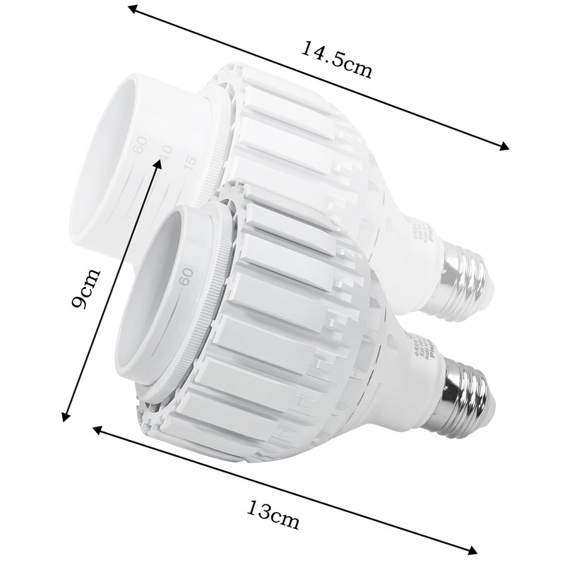 Pispoer LED Plant Growing Light, E26, Lamp Mouth, 24W, Full