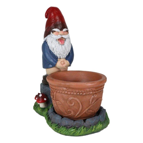 Ebros Gift 'Can't Keep It in!' Whimsical Naughty Gnome with