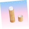 FOMIYES Bamboo Lip Balm Tubes Caps Refillable Natural Lipstick Containers