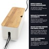 TOPBATHY Cable Management Box Large: Wooden Style Cable Organizer Box