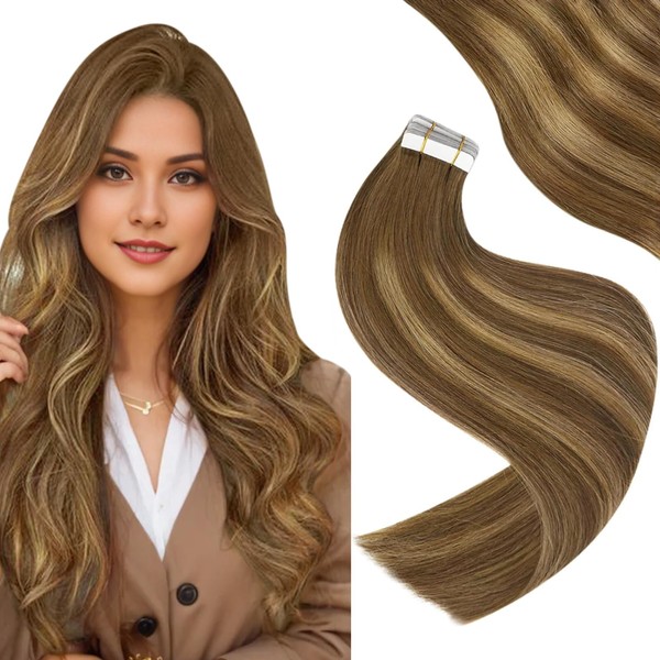 Easyouth Ombre Real Hair Tape-In Extensions, Remy Real Hair Tape-In