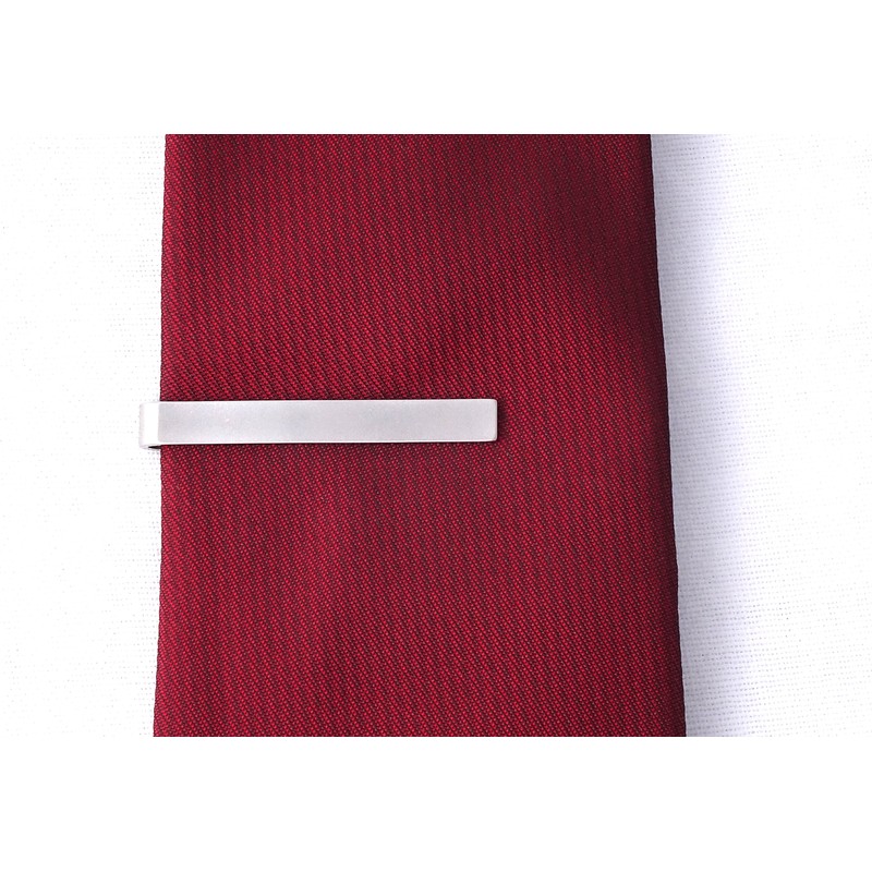 Ivy Design Tie Clip/Bar, Stainless Steel Silver Tone