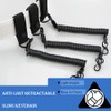Tactical Coiled Lanyard Anti-Lost Retractable Spring Keychain with Heavy Duty