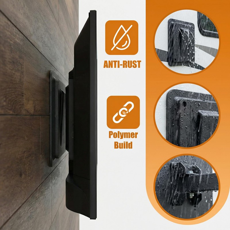RV TV Mount for Camper, Anti-Rust Quick Release Wall Mount