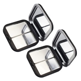 Beaupretty Empty Eyeshadow Palettes, 2pcs Magnetic Eyeshadow Palette Small Makeup Palette Cosmetics Powder Sample Container