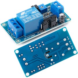 JESSINIE 12V Power On Time Delay Relay Module, Adjustable Delay Timer Circuit Board, for Automation Projects