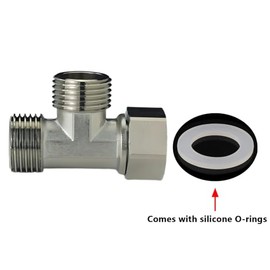1/2" T-Type 3-Way Fitting Adapter | For angle valves, toilets, sprayers, shower arms, under-sink water heaters, washing machines & dishwashers