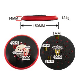 VZU Sanding Disc 150 mm Velcro for Bosch Random Orbital Sander, 6 Inch 72 Holes Replacement Part, Professional Sanding Disc Compatible with Bosch GET 75-150, GEX 34-150, RSM6045