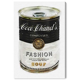 The Oliver Gal Artist Co. Glam Wall Art Canvas Prints 'Fashion Soup' Home DÃ©cor, 20" x 30", Black, Gold