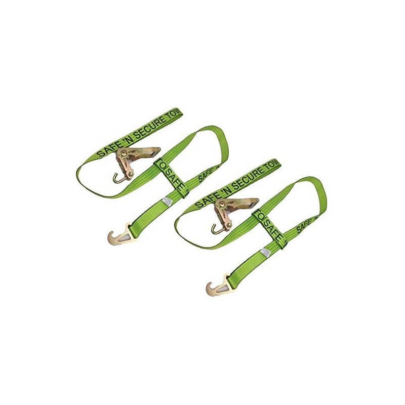 2 Pack Quick-Pick Wheel Lift Strap with Finger Hook Ratchet