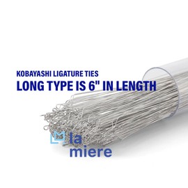LA MIERE 100 Pcs Orthodontic Stainless Steel Wire SS Ligature Ties Wire Kobayashi Ligature, Long, 0.010
