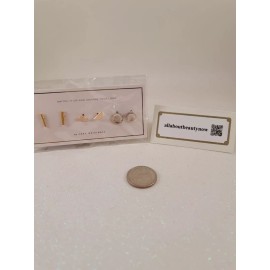 Foxy Originals Stud Mix & Match Earrings Rose Gold Silver Minimalist Geometric