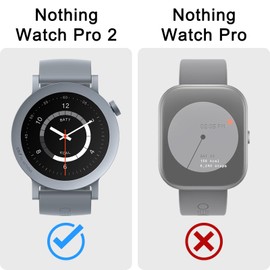 PRODELI For CMF By Nothing Watch Pro 2 Case, PC Material, Scratch Resistant, Shockproof, Easy Installation, Lightweight, Dustproof, For cmf by nothing watch pro 2 Protective Cover (Transparent)