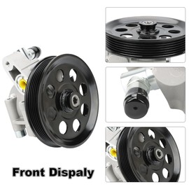 WMPHE Power Steering Pump with Pulley Compatible with Ford F150 Lobo 6.2L V8 2011 2012 2013 2014, Replacement for BL3Z3A696A, BL3V3A696AA