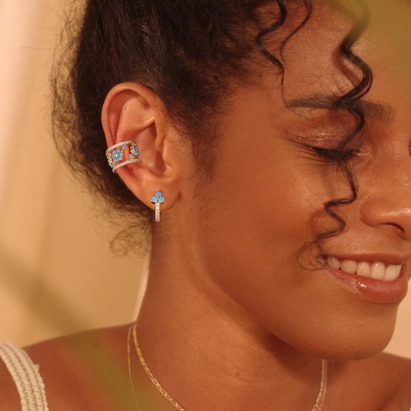 Fettero Ear Cuff Earrings, Set of 2, 14K Gold Plated