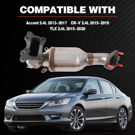 Catalytic Converter Kit Compatible with Accord 2013-2017 2.4L & CR-V 2015-2019 2.4L & TLX 2015-2020 2.4L L4 engine, Replace# 641565 674059 181805PHA00 18180RDFA00,181905A2A00, EPA Compliant