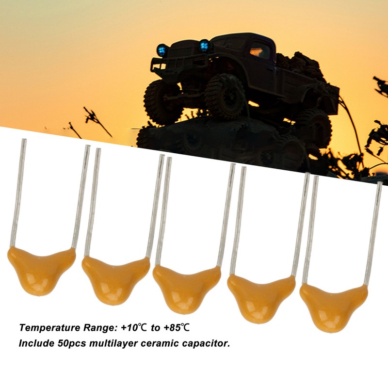 50pcs 100nF 50V Multilayer Monolithic Ceramic Capacitor 5.08mm for RC