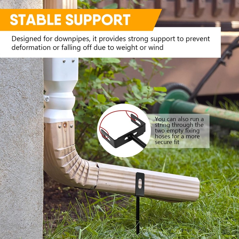 BLSGBUIDING Rainwater Downspout Bracket, 2-4 Inch Sliding Adjustable, Heavy Duty