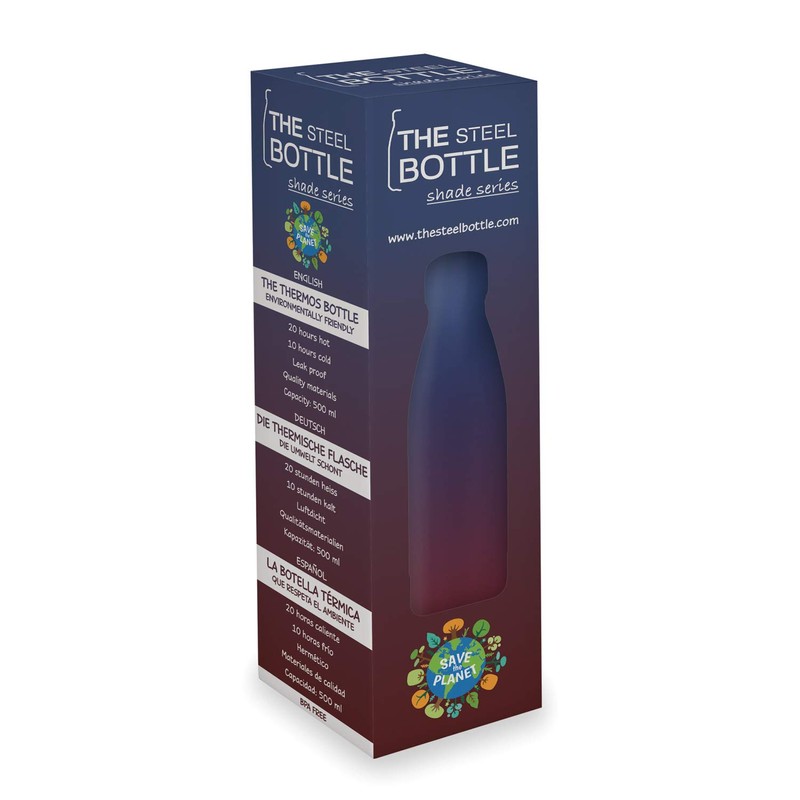 THE STEEL BOTTLE Night 500 ml, thermos flask, unisex, adult,