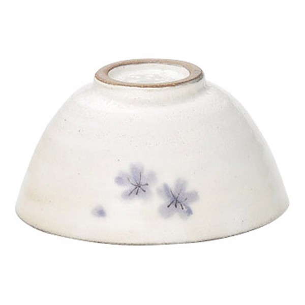 美濃 Burn Cattail Flower Rice Bowl Purple K21195