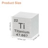 sourcing map Titanium Cube, 0.5 Inch High Density Metal Element