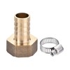 sourcing map Brass Barb Hose Fitting Connector Adapter 16mm Barbed