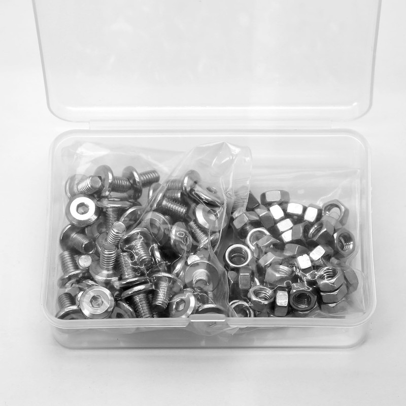 (50 pcs) M5 x 8mm Flat Round Hexagon Socket Head