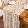 Dremisland Champagne Embroidery Daisy Gauze Table Runner Autumn Decor 120