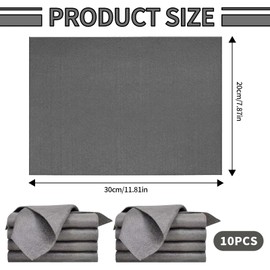 HEOUCH Pack of 10 Thickened Magic Cleaning Cloth, Microfibre Cloths, Miracle Cloth for Window Cleaning, Reusable, No Lint, No Stains, Suitable for Kitchen, Glass, Car